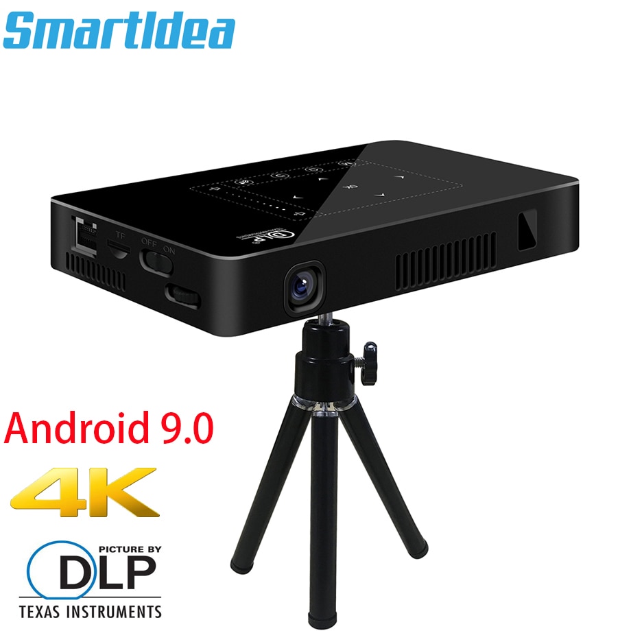 Smartldea-P10 ̴ Ʈ DLP , ȵ̵ 9.0 wifi   4K  ͸ ġ Ű Airplay Miracast DLNA